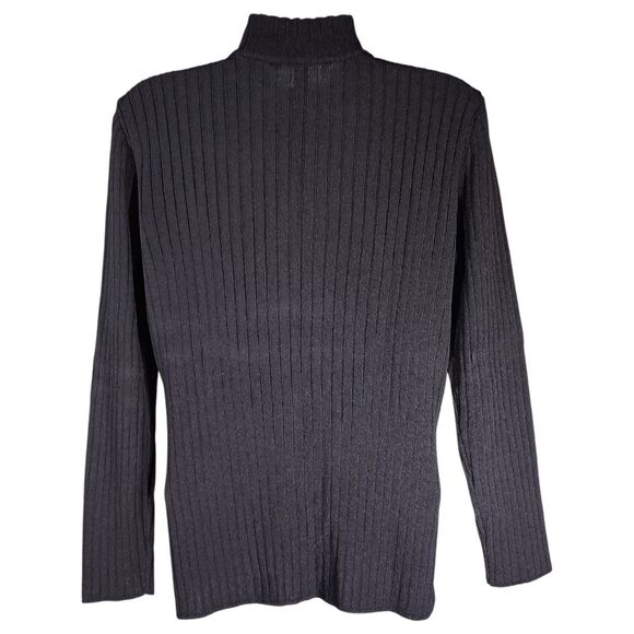 St. John Sweater Small Womens Black Long Sleeve Mock Neck Knit - Picture 2 of 3